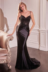 Prom Dresses Long Mermaid Formal Applique Prom Dress Black