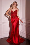 Prom Dresses Long Mermaid Formal Applique Prom Dress Red
