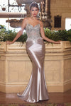 Prom Dresses Long Mermaid Formal Applique Prom Dress Silver