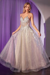 Prom Dresses Beaded Long Formal Prom A Line Dress Silver