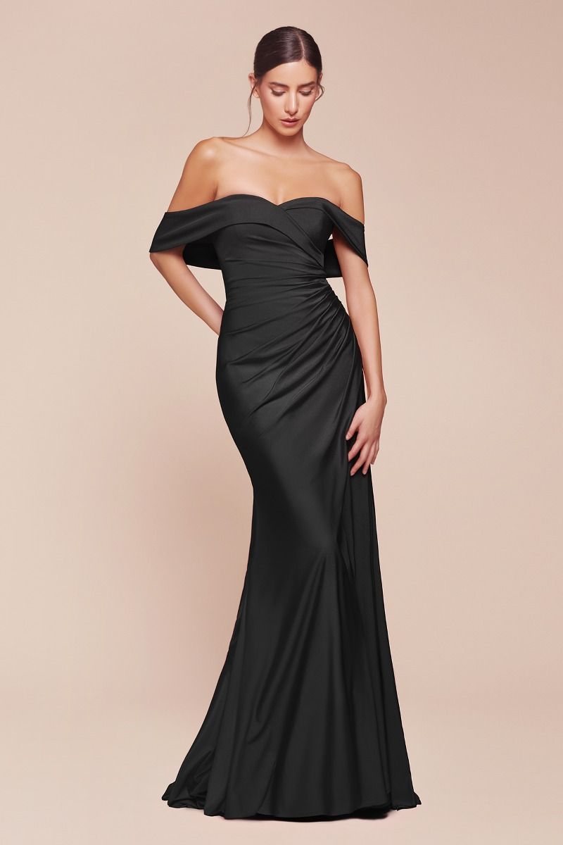Prom Dresses Long Formal Prom Pleated Dress Black