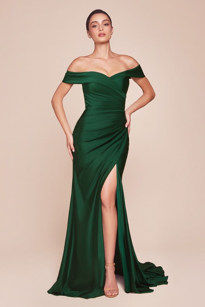 Prom Dresses Long Formal Prom Pleated Dress Hunter Green
