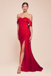 Prom Dresses Long Formal Prom Pleated Dress Red