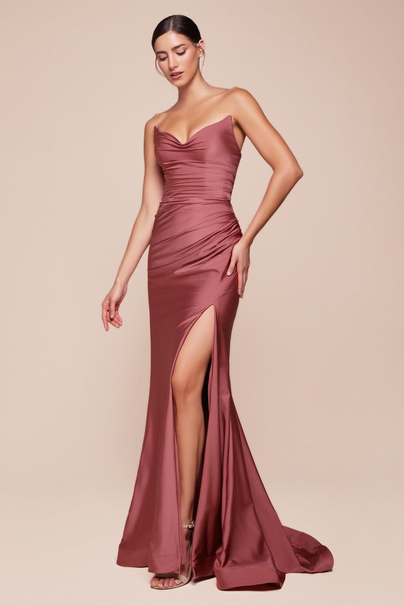 Prom Dresses Fitted Long Formal Slit Prom Dress Sienna Rose