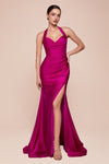 Prom Dresses Fitted Long Formal Prom Dress Magenta