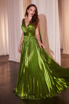 Formal Dresses A Line Pleated Formal Evening Dress Greenery