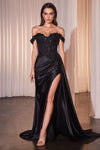 Prom Dresses Fitted Sequin Long Prom Evening Dress Black