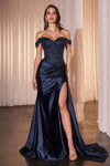 Prom Dresses Fitted Sequin Long Prom Evening Dress Navy