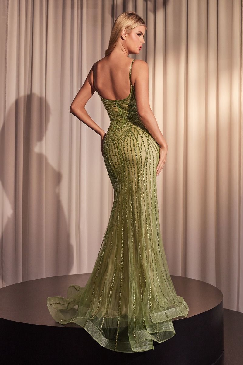 Prom Dresses Beaded Formal Long Evening Prom Dress Greenery