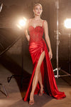 Prom Dresses Fitted Long Formal Prom Gown Red