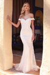 Wedding Dresses Long Mermaid Lace Applique Wedding Dress Off White