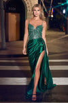 Prom Dresses Long Formal Beaded Prom Dress Emerald