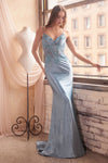 Prom Dresses Fitted Prom Long Formal Dress Blue