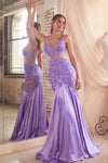 Prom Dresses Long Formal Glitter Corset Mermaid Prom Dress Lavender