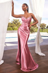 Prom Dresses Long Formal Prom Fitted Dress Rose