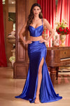 Prom Dresses LaDivine S493 Two Piece Long Formal Fitted Prom Dress Royal
