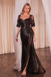 Formal Dresses Long Fitted Formal Slit Evening Gown Black
