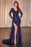 Formal Dresses Long Formal Lace Fitted Evening Dress Navy