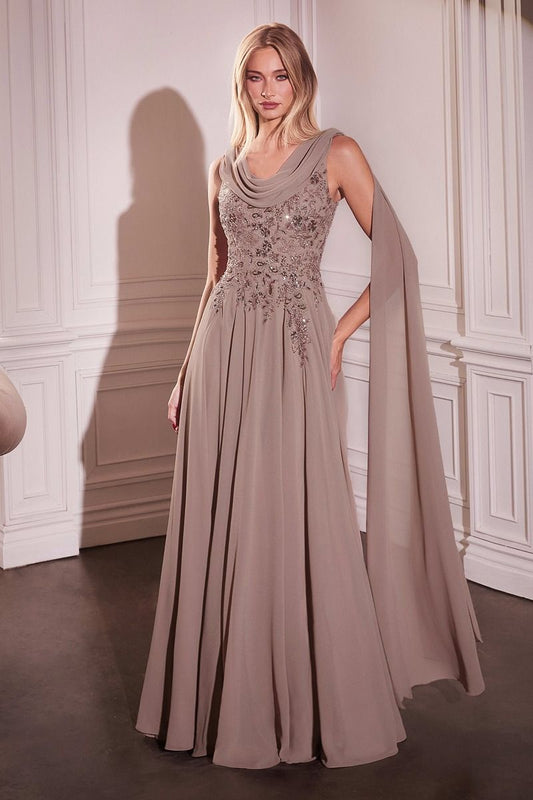 Formal Dresses Long A Line Formal Evening Dress Mocha