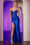Prom Dresses Prom Long Fitted Slit Formal Dress Royal
