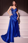 Prom Dresses Fitted Applique Long Formal Lace Prom Dress Royal