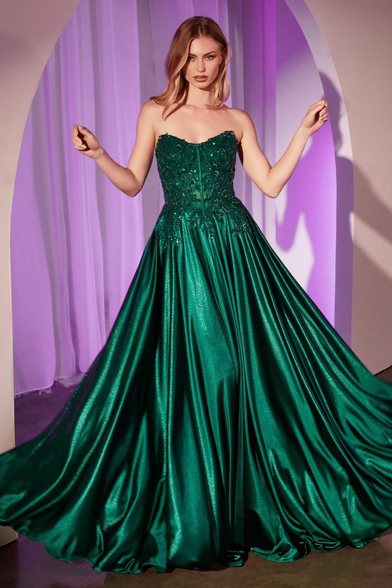 Prom Dresses Long Bedaed Prom Formal A Line Dress Emerald