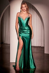 Prom Dresses Long Formal Prom Slit Dress Emerald