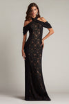 Formal Dresses Fitted Long Formal Lace Evening Dress Black Nude