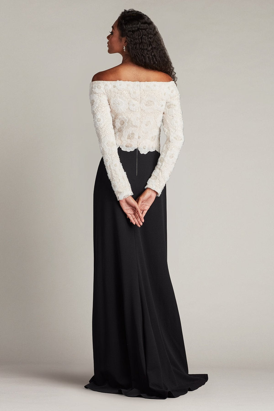 Formal Dresses Long Formal Evening Dress Ivory Black
