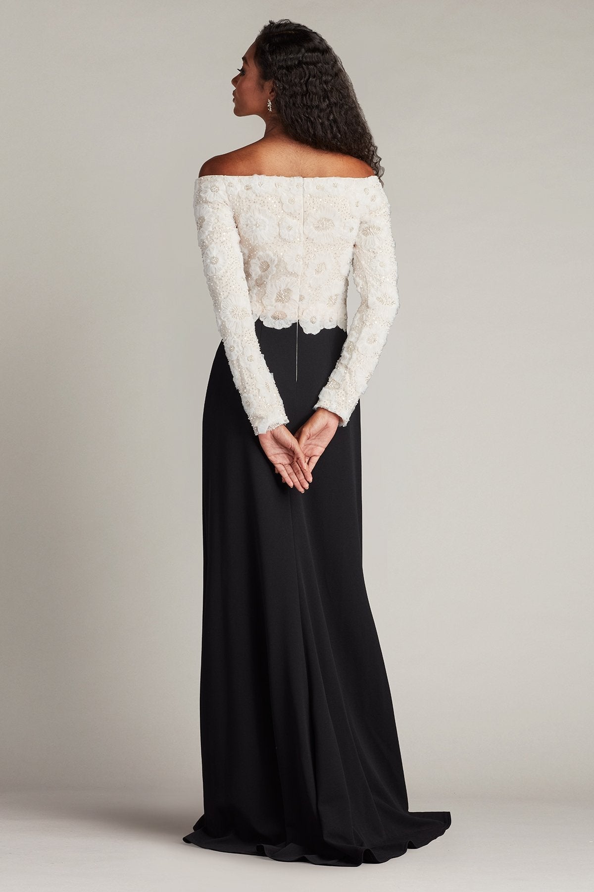 Formal Dresses Long Formal Evening Dress Ivory Black