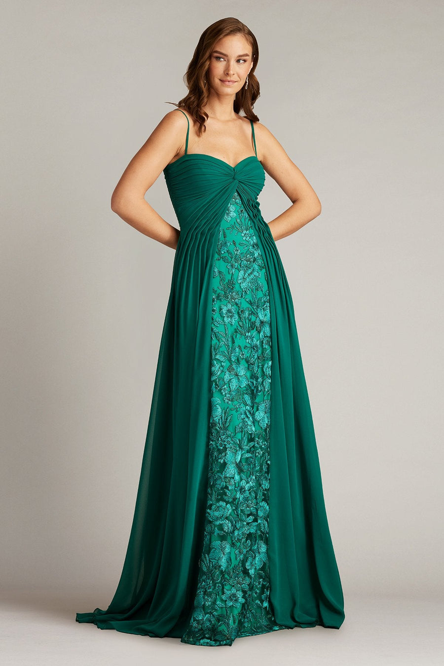 Prom Dresses Long Pleated Formal Prom Dress Emerald