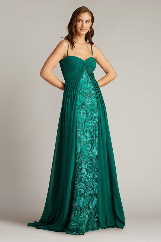 Prom Dresses Long Pleated Formal Prom Dress Emerald