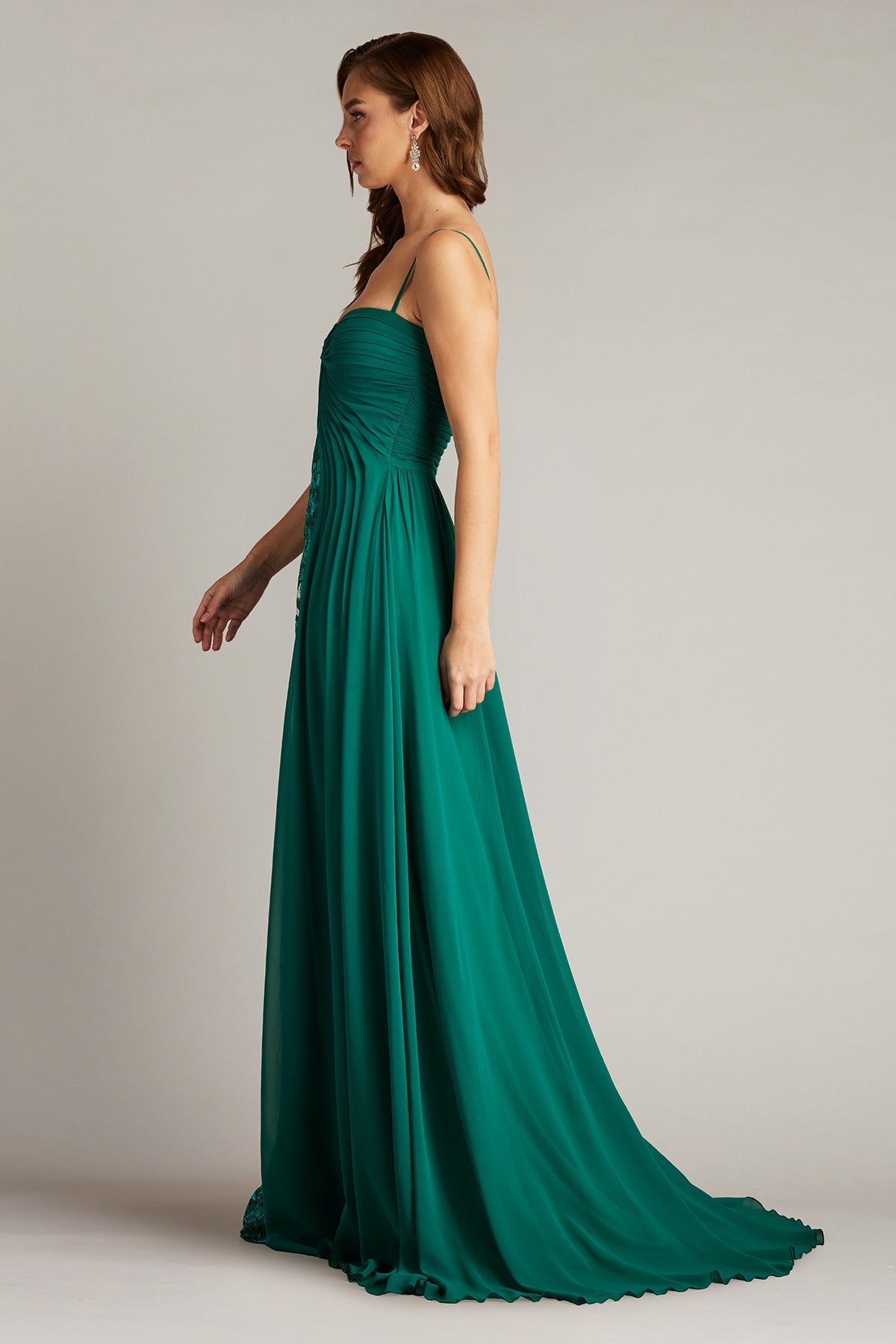 Prom Dresses Long Pleated Formal Prom Dress Emerald
