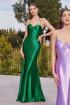 Prom Dresses Long Fitted Bustier Prom Dress Emerald
