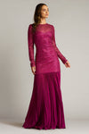 Formal Dresses Long Pleated Formal Sequin Evening Dress Amethyst