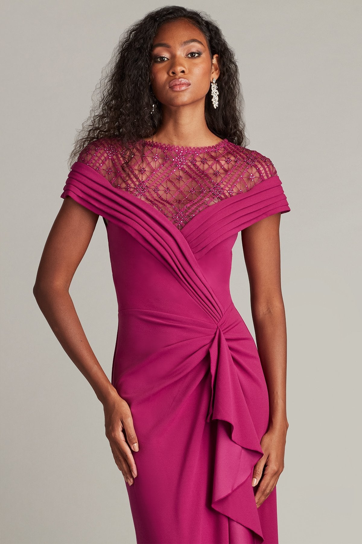 Mother of the Bride Dresses Long Formal Ruffle Mother of the Bride Dress Amethyst