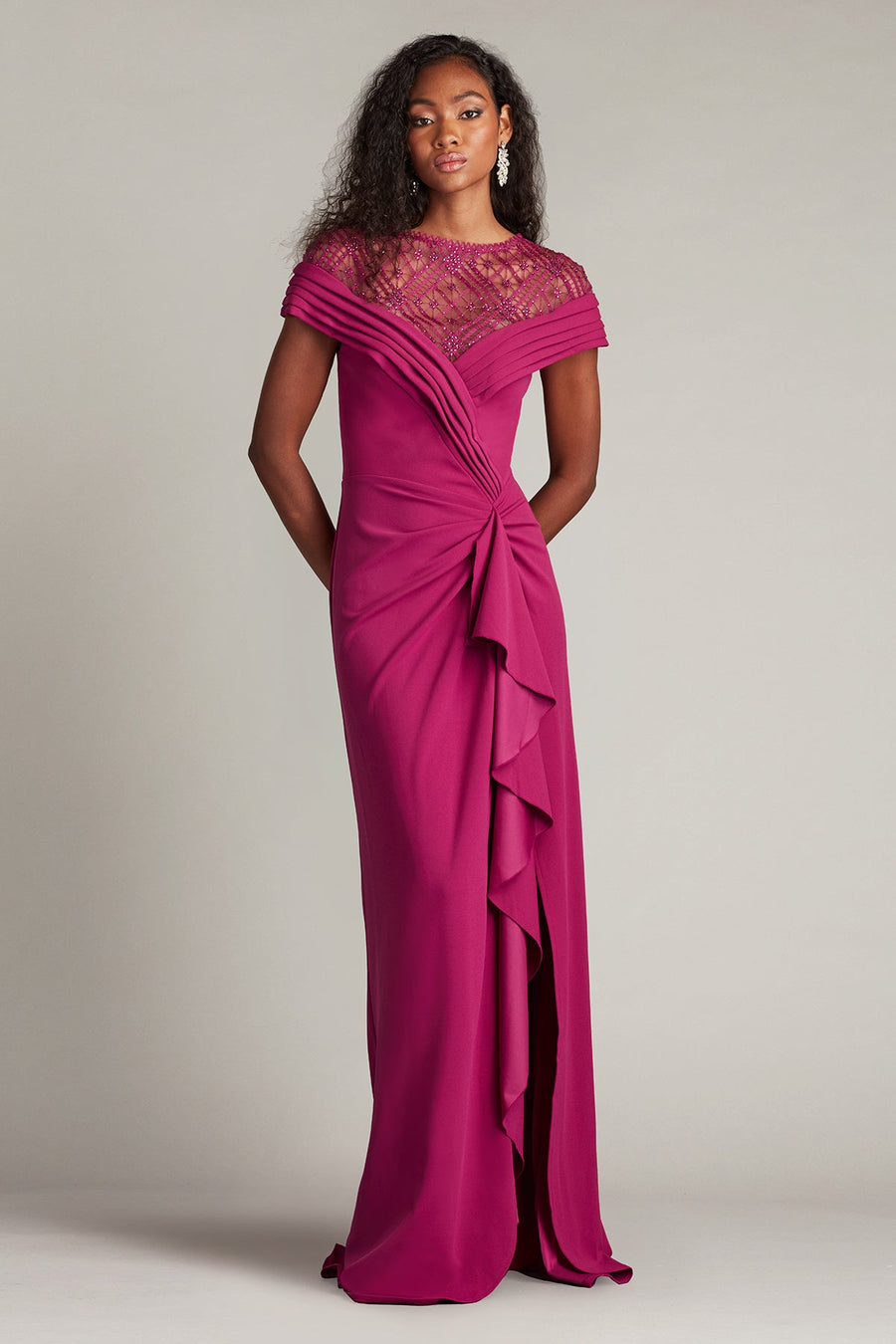 Mother of the Bride Dresses Long Formal Ruffle Mother of the Bride Dress Amethyst