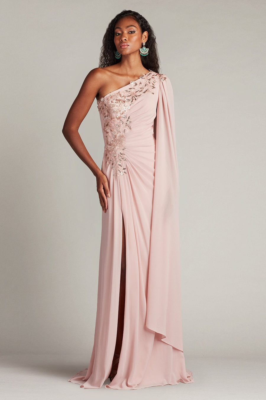 Prom Dresses Long Formal Slit Prom Dress Adobe Blush
