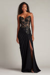 Prom Dresses Long Slit Formal Sequin Prom Dress Black Nude