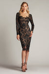 Cocktail Dresses Short Cocktail Floral Sequin Dress Black Nude
