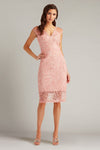 Cocktail Dresses Short Pleated Cocktail Fitted Dress Adobe Blush