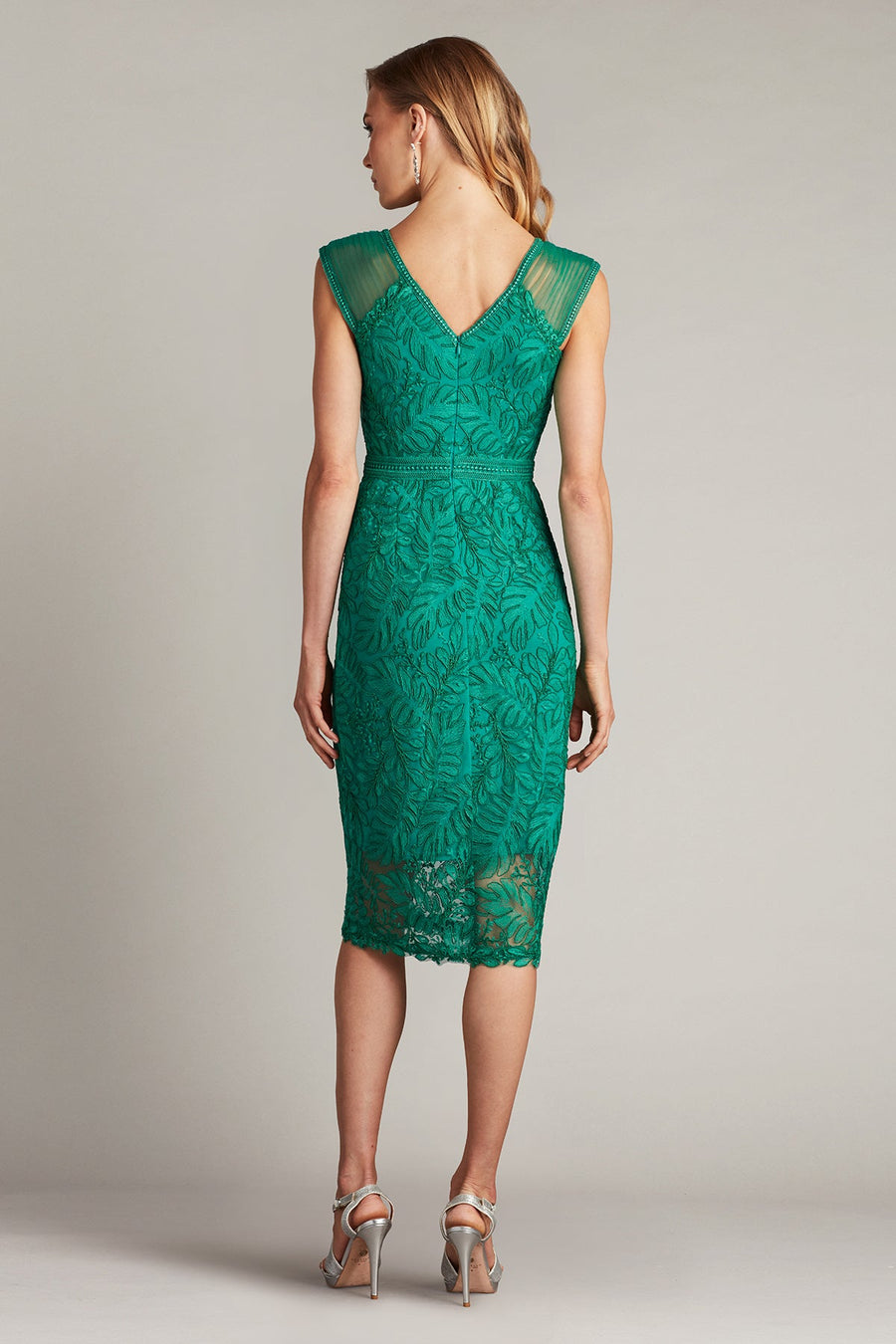 Cocktail Dresses Short Pleated Cocktail Fitted Dress Emerald