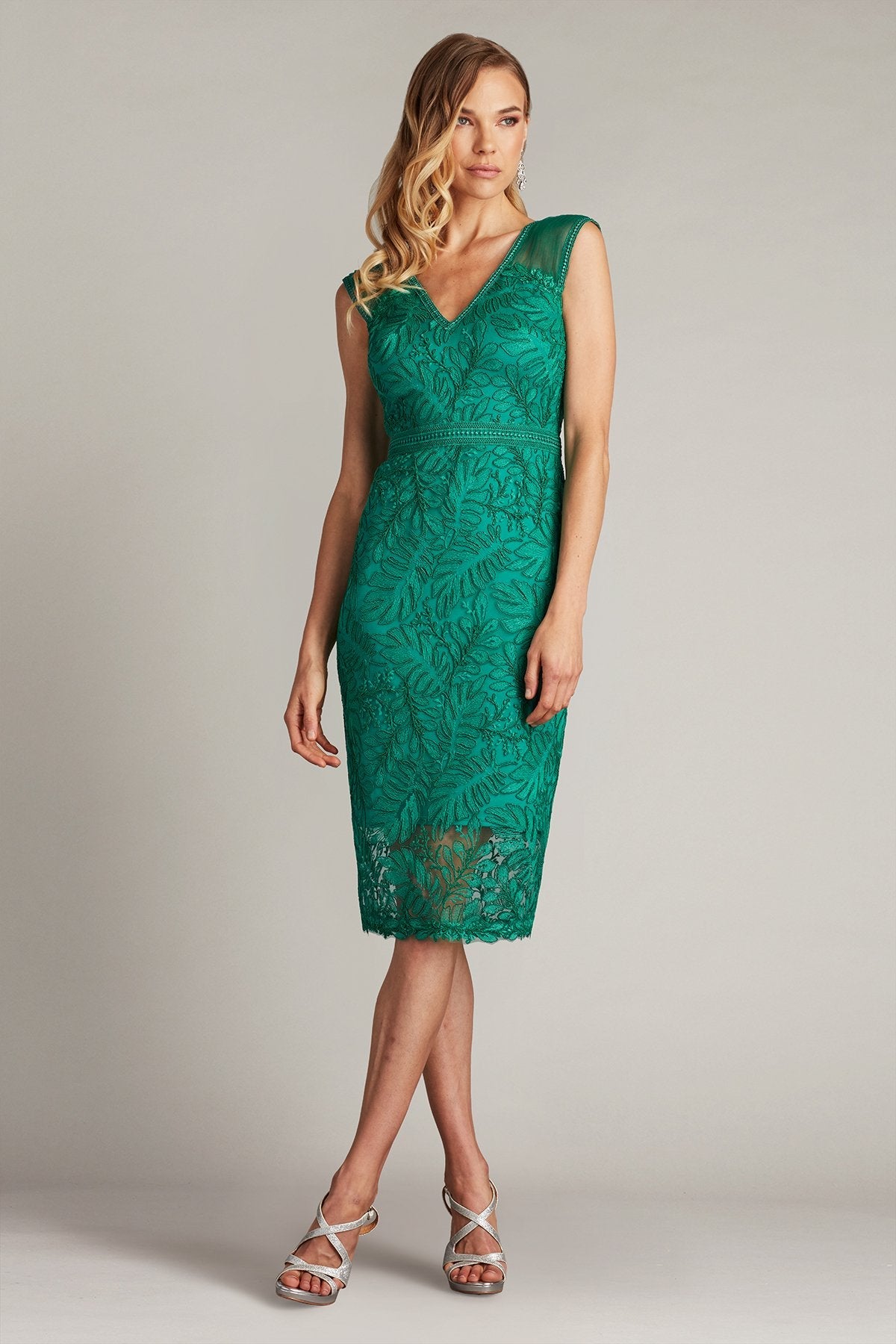 Cocktail Dresses Short Pleated Cocktail Fitted Dress Emerald