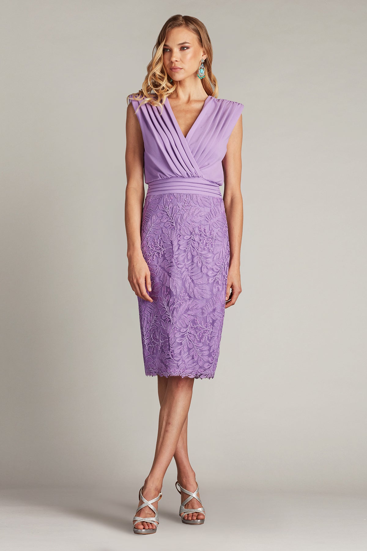 Cocktail Dresses Short Cocktail Lace Pleated Dress Purple Haze