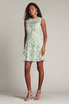 Cocktail Dresses Short Homecoming Floral Cocktail Mini Dress White Aloe Green