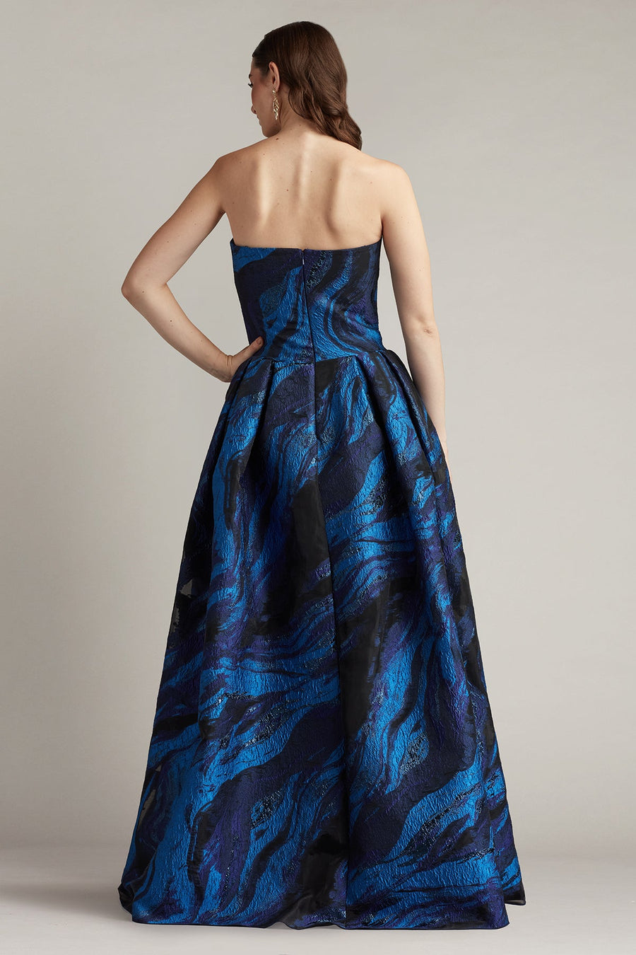 Formal Dresses Long Formal Print Evening Dress Navy