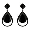 Clear Diamante Teardrop Shaped Rhinestone Earrings - The Dress Outlet