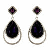 Clear Diamante Teardrop Shaped Rhinestone Earrings - The Dress Outlet