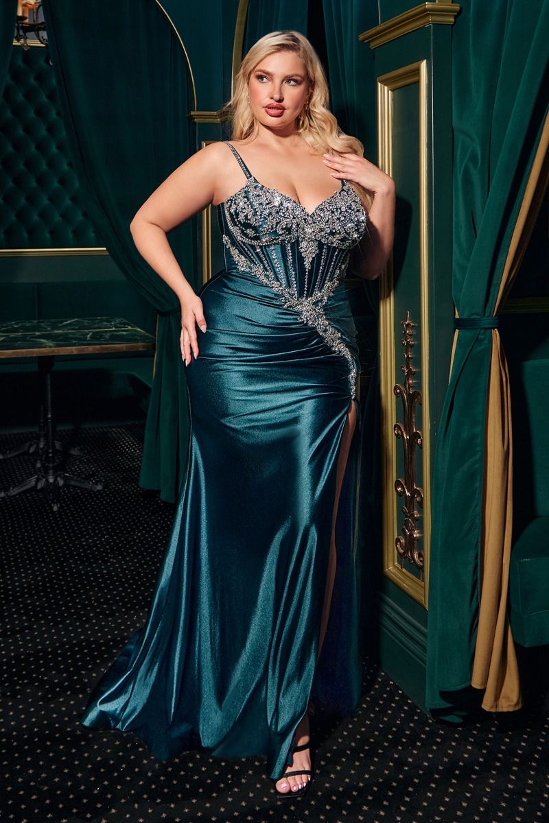 Plus Size Dresses Long Forma Plus Size Prom Dress Peacock