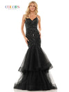 Colors Fitted Long Evening Dress 2978 - The Dress Outlet